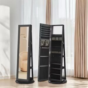 360° Swivel Jewelry Mirror cabinet with full length mirror storage armoire or…..